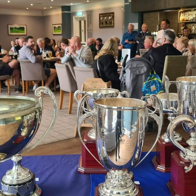 Members enjoying a gathering inside the clubhouse