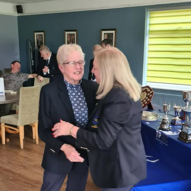 Visitors and guests inside the Trentham Park clubhouse