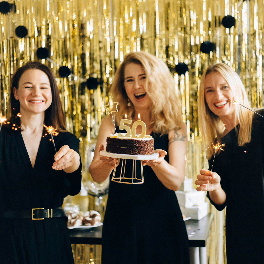 Guests enjoying a milestone birthday celebration